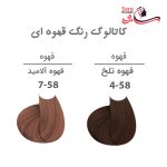 کاتالوگ رنگ موی قهوه ای مارال