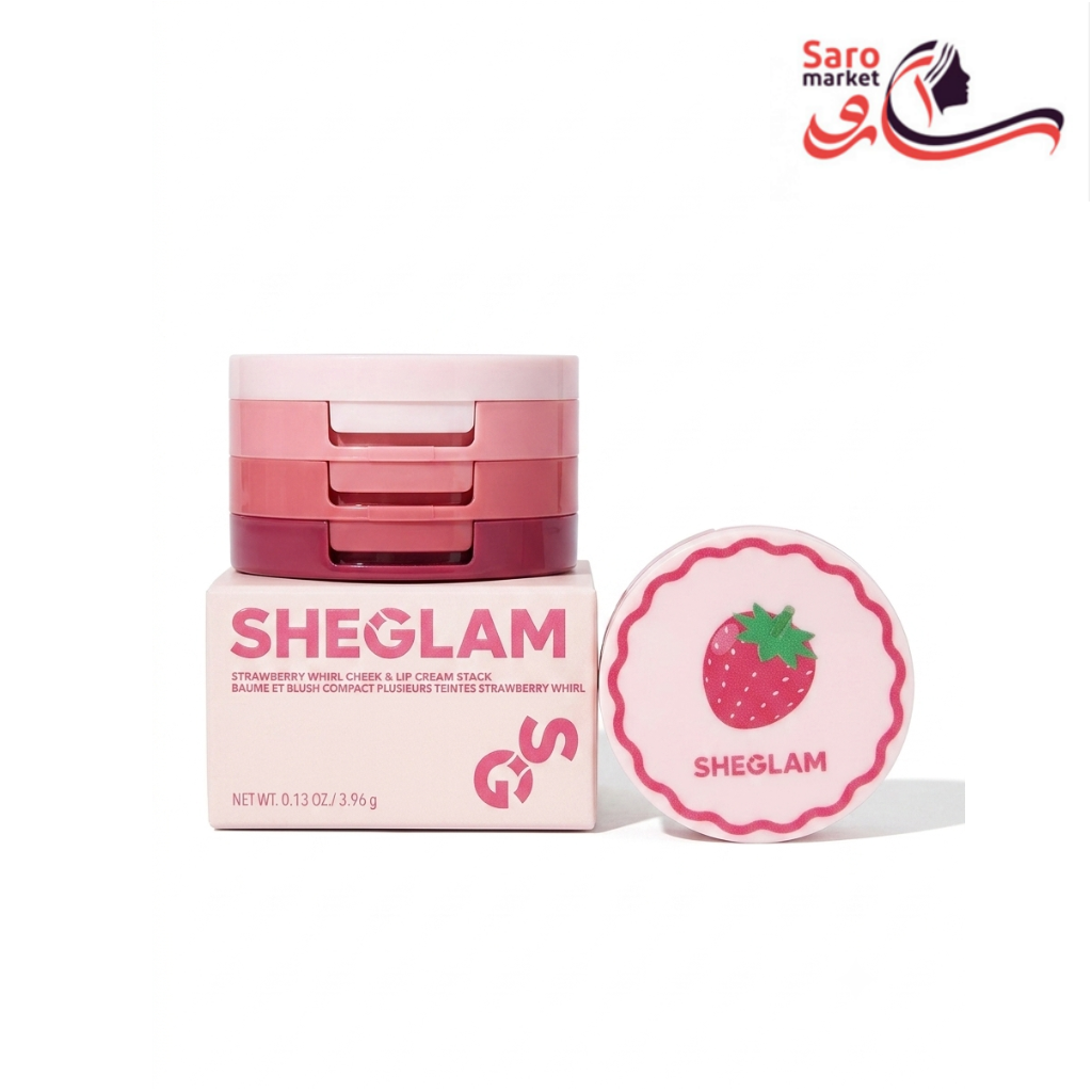 رژگونه و رژ لب کرمی چهار طبقه (SHEGLAM)