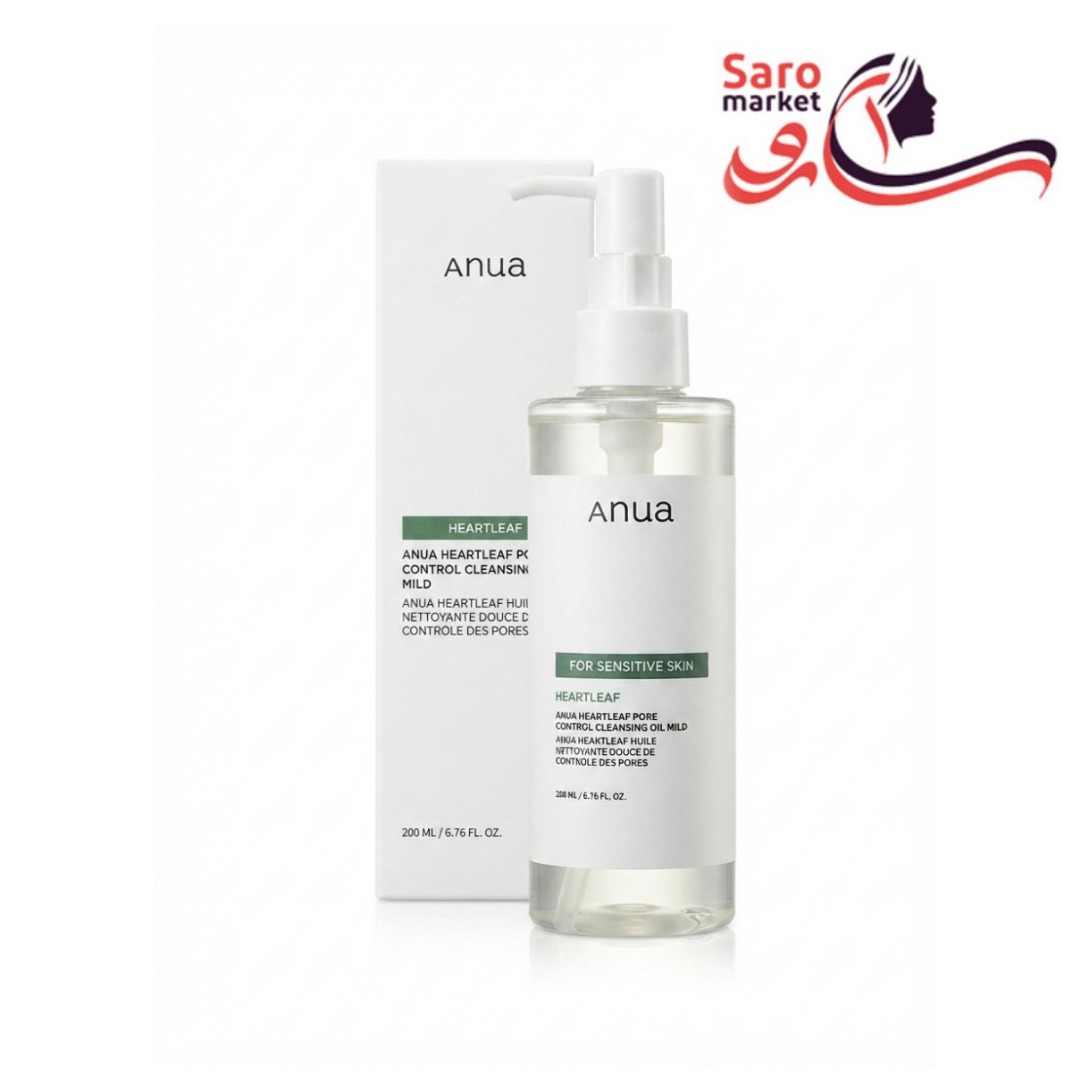روغن پاک کننده و کنترل منافذ پوست حساس آنوا (ANUA)