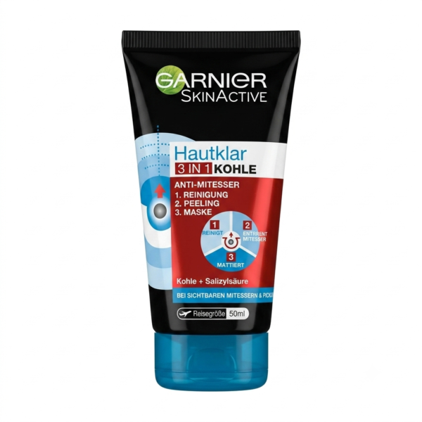 ژل شستشو، اسکراب و ماسک ۳ در ۱ ذغال (Garnier)
