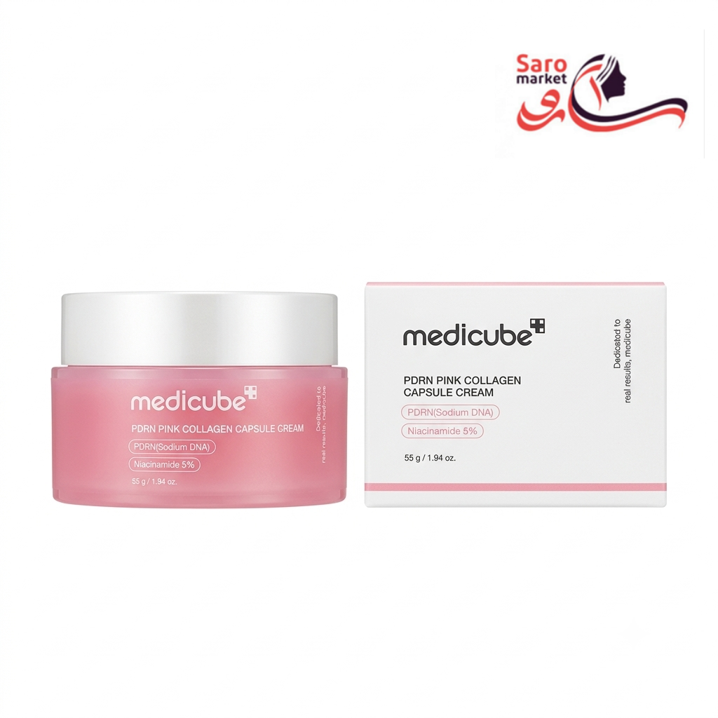 کرم کپسولی کلاژن صورتی پی دی آر ان مدیکیوب (Medicube)