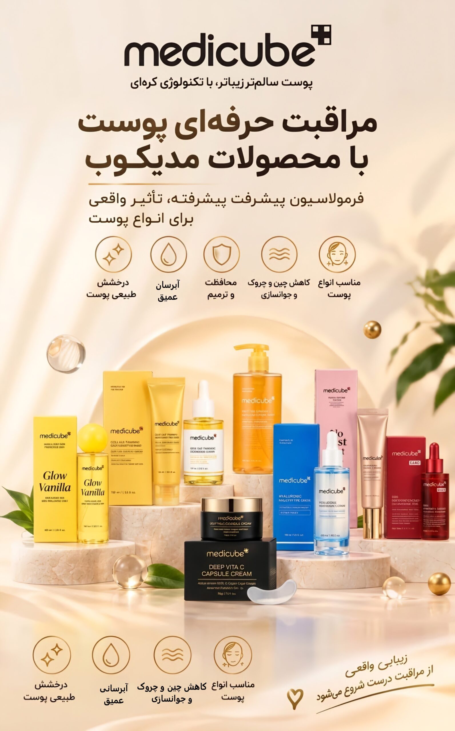محصولات مدیکیوب ( مدیکوب ) در سارومارکت ( وابسته به بازرگانی خشنود) Medicube mobile
