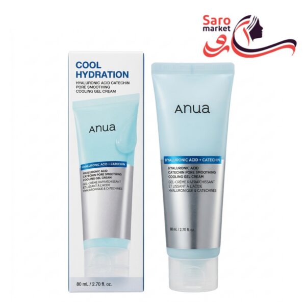 ژل تیوپی خنک‌کننده و هموارکننده منافذ هیالورونیک اسید و کاتچین آنوا (Anua)