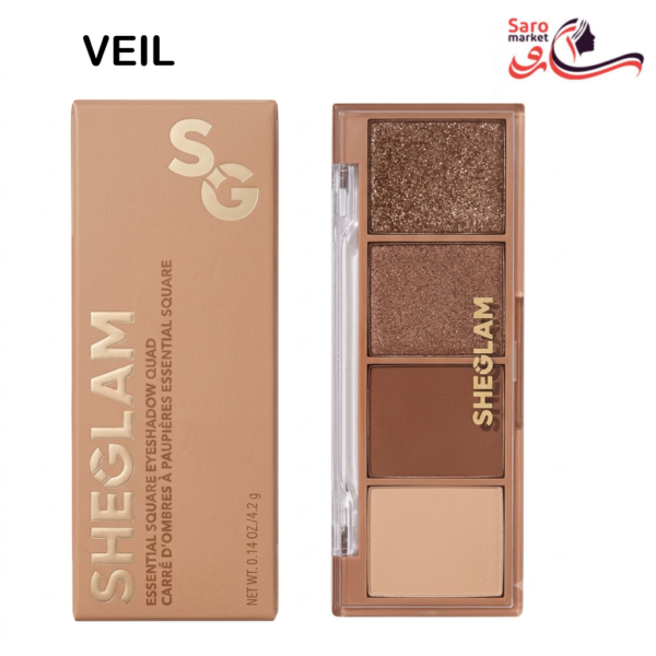 پالت سایه چشم ۴ تایی اسنشال اسکوئر شیگلم (SHEGLAM) VEIL