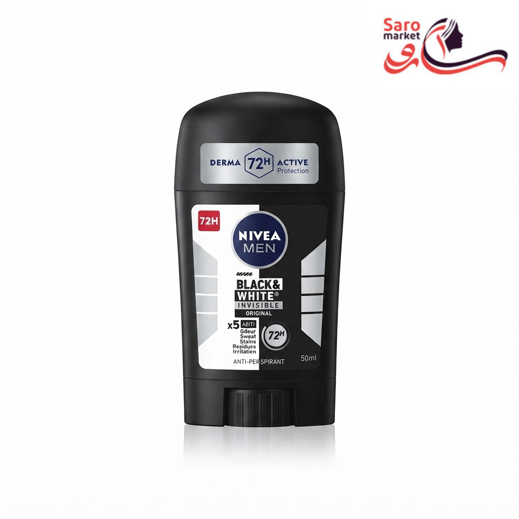 استیک ضد تعریق مردانه نیوا مدل بلک اند وایت اورجینال (NIVEA MEN)
