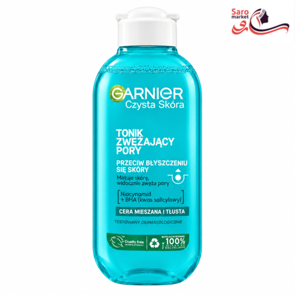 تونر کوچک‌کننده منافذ صورت گارنیه مدل پیور اکتیو (Garnier)